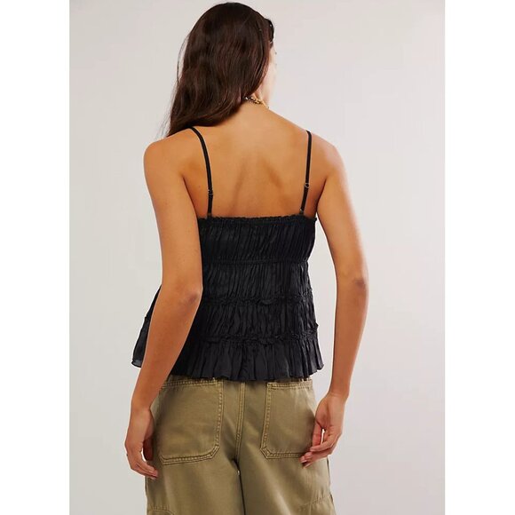 FREE PEOPLE Matilda Tie Tank / Black Combo - Picture 10 of 10